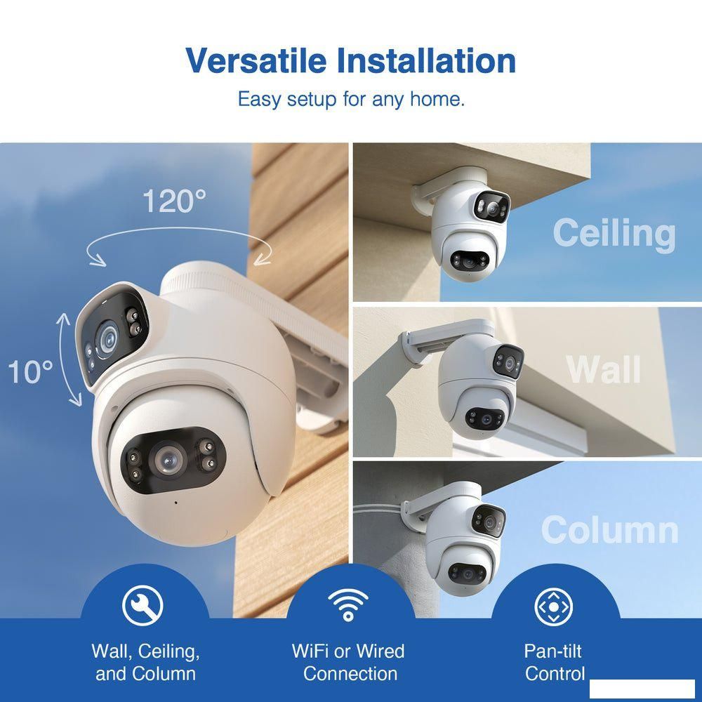 IP-камера Imilab EC6 Dual 2K+2K WiFi Plug-in Spotlight Camera (международная версия)