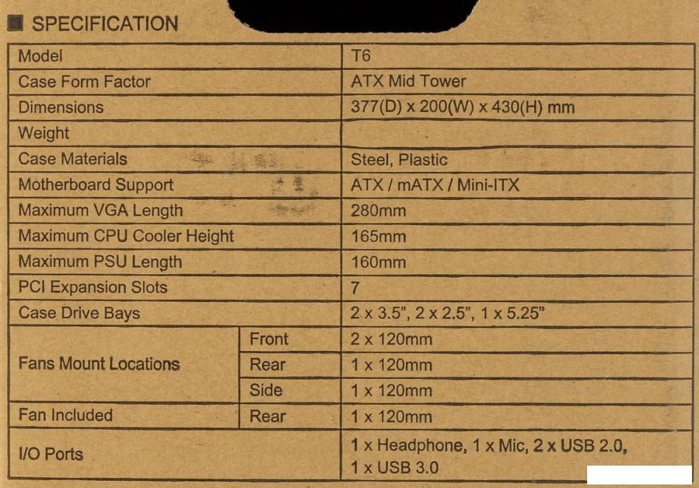 Корпус Zalman ZM-T6