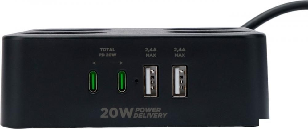 Стабилизаторы, сетевые фильтры, удлинители Cablexpert PLT-4-C2U2-B-2