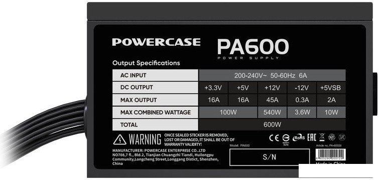 Блок питания Powercase PA600