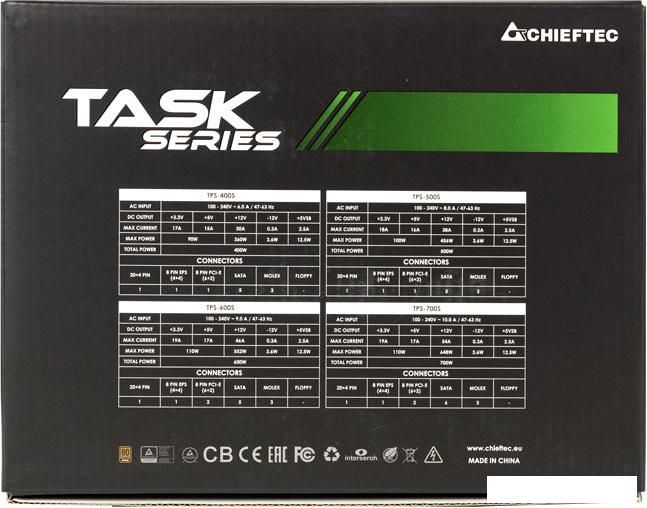 Блок питания Chieftec Task TPS-700S (черный)