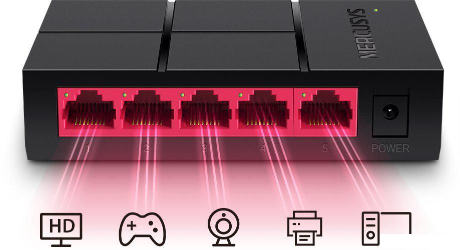 Неуправляемый коммутатор Mercusys MS105G