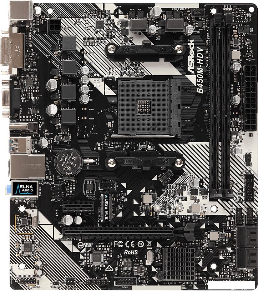 Материнская плата ASRock B450M-HDV R4.0