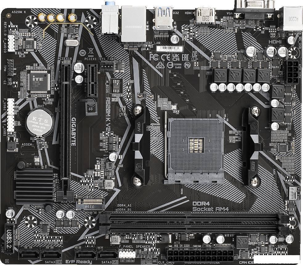 Материнская плата Gigabyte A520M K V2 (rev. 1.0)