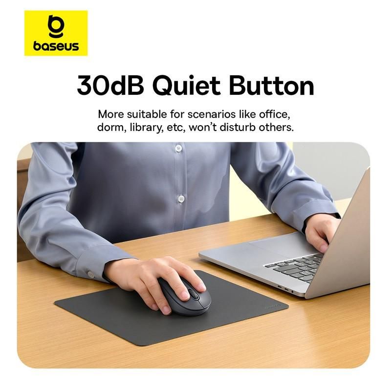 Мышь Baseus F02 Ergonomic Wireless Mouse (черный, без батарейки в комплекте)