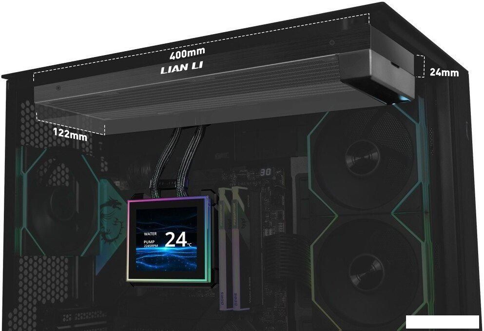 Радиатор системы жидкостного охлаждения Lian Li HydroShift II LCD-S 360N G89.GHS2LCDS36NB.R0