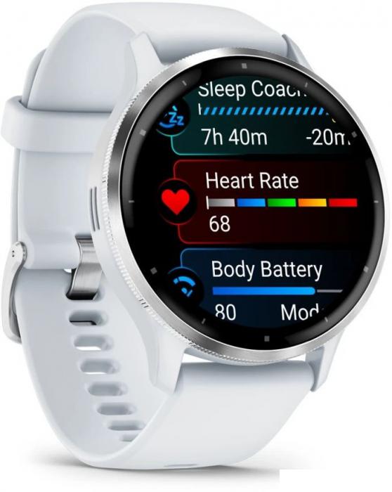 Умные часы Garmin Venu 3 (белый, с силиконовым ремешком)