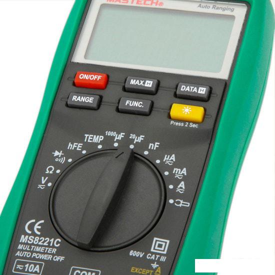Мультиметры, токовые клещи, индикаторные отвертки Mastech MS8221С