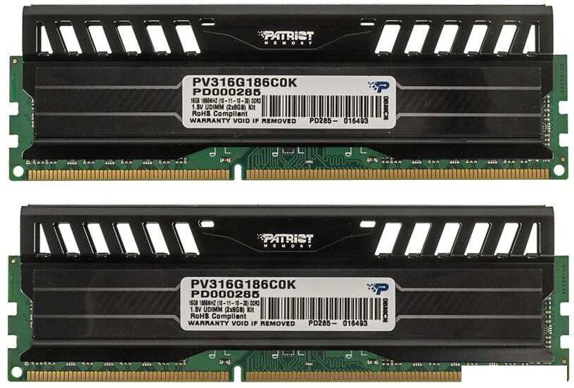 Оперативная память Patriot Viper 3 Black Mamba 2x8GB KIT DDR3 PC3-14900 (PV316G186C0K)