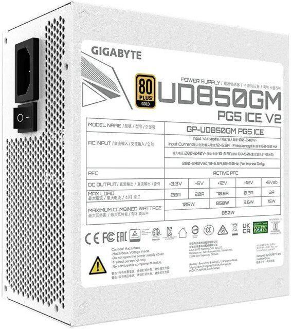 Блок питания Gigabyte UD850GM PG5 V2 ICE