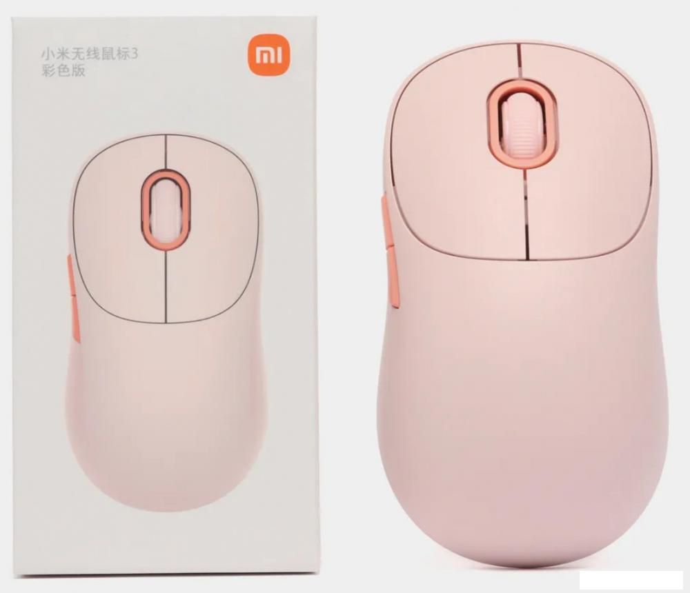 Мышь Xiaomi Wireless Mouse 3 XMWXSB03YM (розовый, китайская версия)