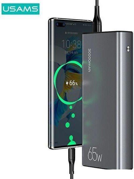 Внешний аккумулятор Usams CD165 PB59 30000mAh (темно-серый)