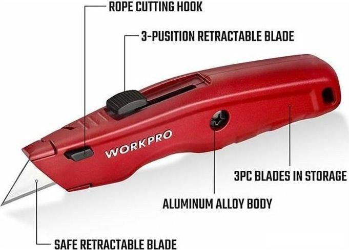 Нож строительный Workpro WP213017