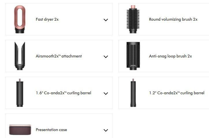 Фен-стайлер Dyson Airwrap Co-anda2x HS09 Straight+Wavy (евровилка, керамический розовый/розовое золото)