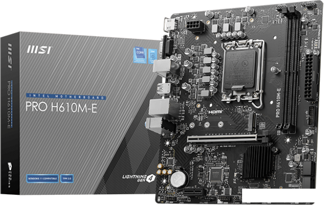 Материнская плата MSI PRO H610M-E