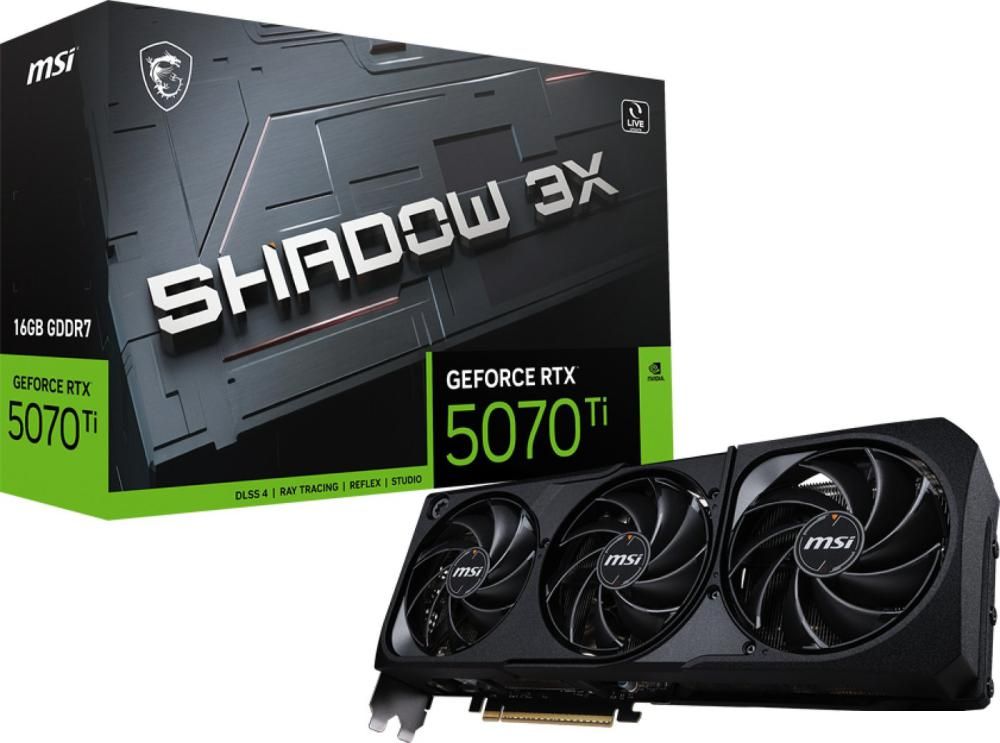 Видеокарта MSI GeForce RTX 5070 Ti 16G Shadow 3X