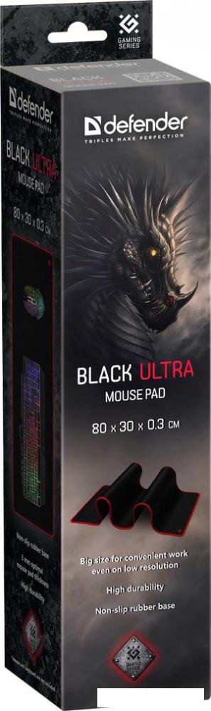 Коврик для стола Defender Black Ultra