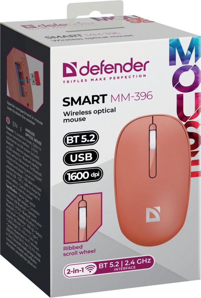 Мышь Defender Smart MM-396 (красный)
