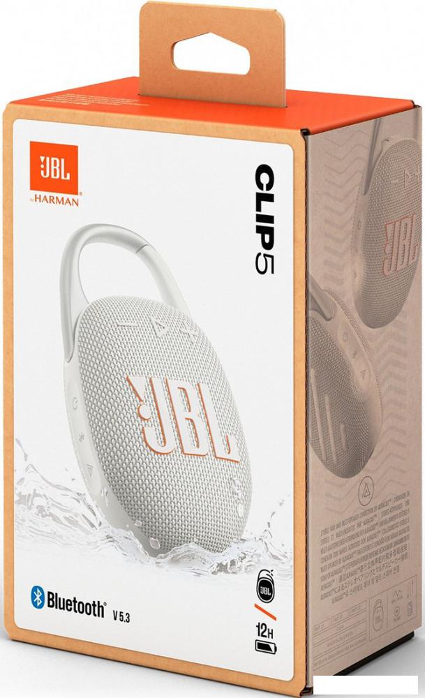Беспроводная колонка JBL Clip 5 (белый)