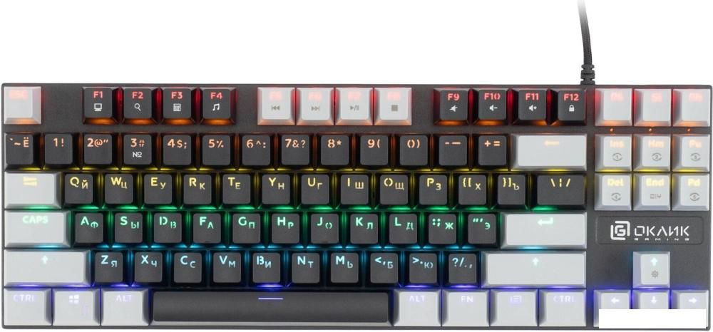 Клавиатура Оклик K600X (черный/серый)