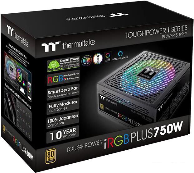Блок питания Thermaltake Toughpower iRGB PLUS 750W Gold TT Premium Edition TPI-750DH3FCG