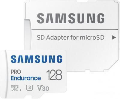 Карта памяти Samsung PRO Endurance microSDXC 128GB (с адаптером)