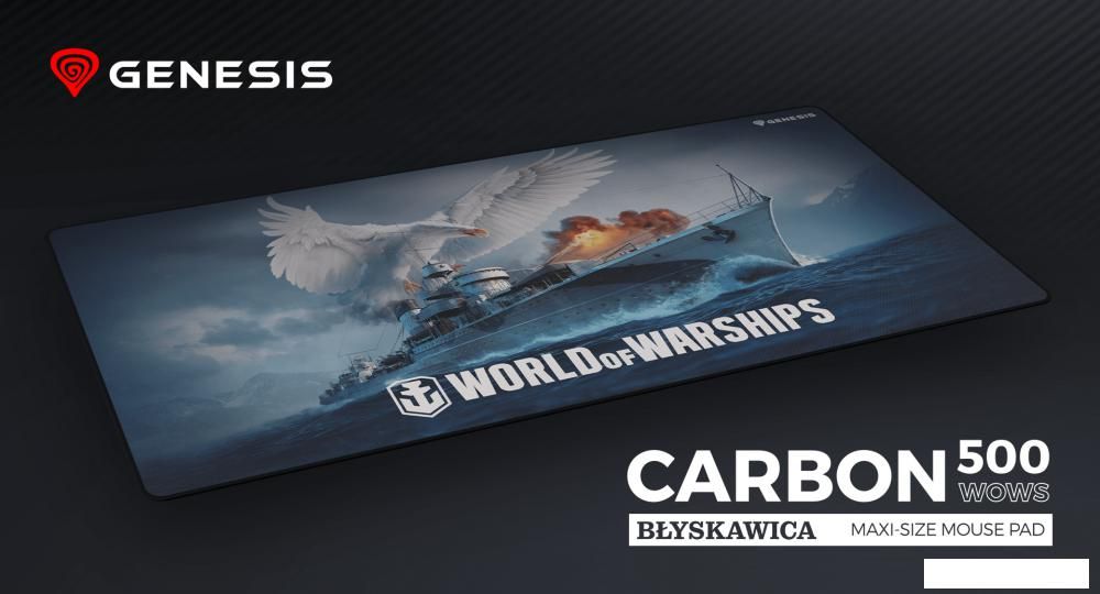 Коврик для стола Genesis Carbon 500 Maxi Wows Blyskawica