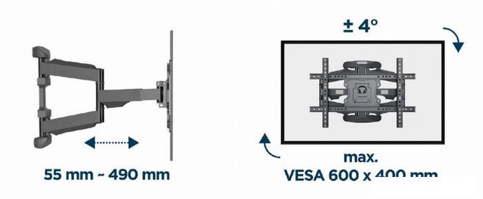 Кронштейн для телевизора Gembird WM-75ST-02
