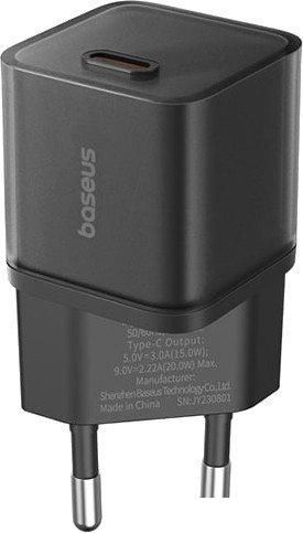 Сетевое зарядное Baseus GaN5S Fast Charger 1C 20W EU P10162503113-00 (черный)