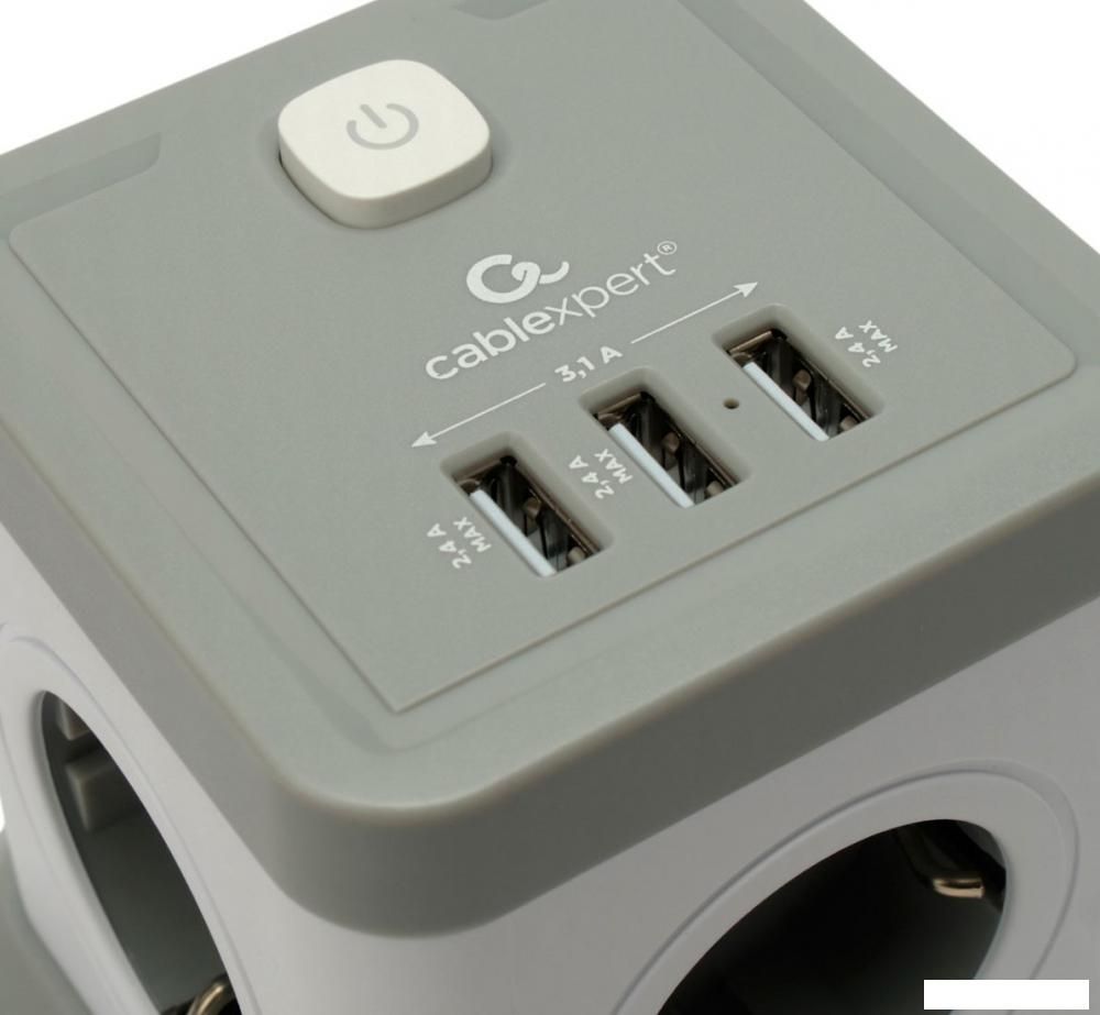 Сетевой фильтр Cablexpert TWR-4-U3-W-3