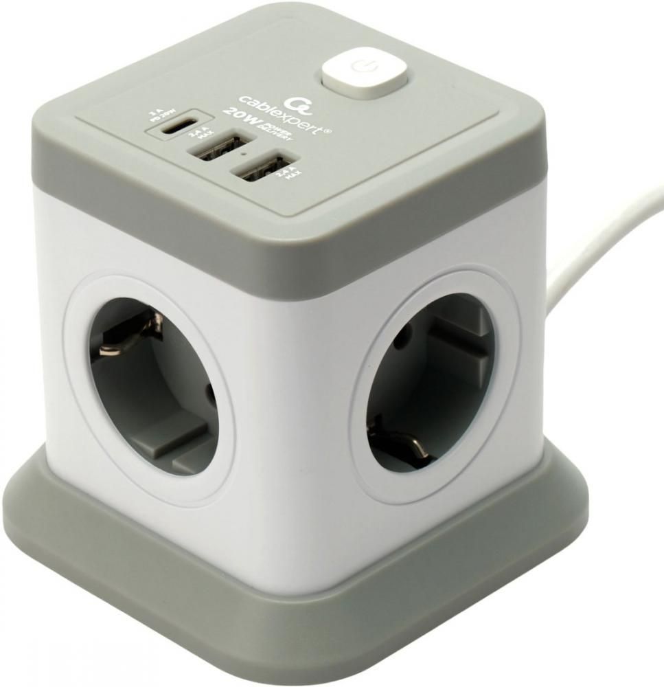 Сетевой фильтр Cablexpert TWR-4-CU2-W-2