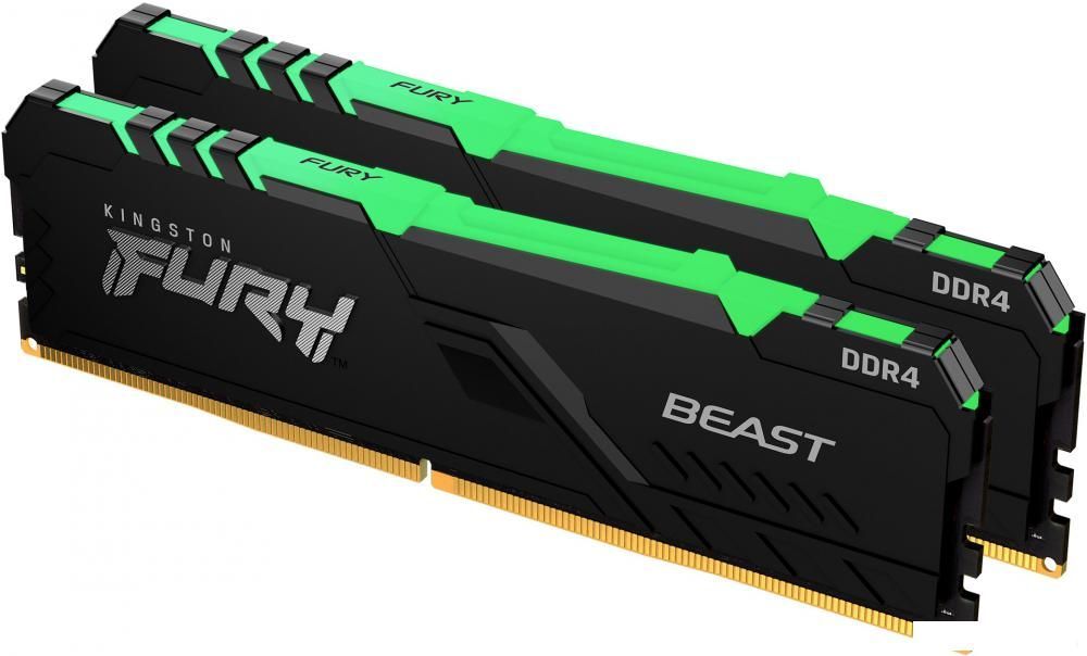 Оперативная память Kingston FURY Beast RGB 2x16ГБ DDR4 3200МГц KF432C16BB12AK2/32