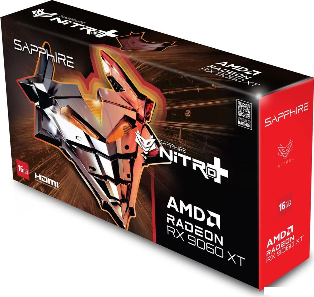 Видеокарта Sapphire Nitro+ Radeon RX 9060 XT 16GB 11350-01-20G
