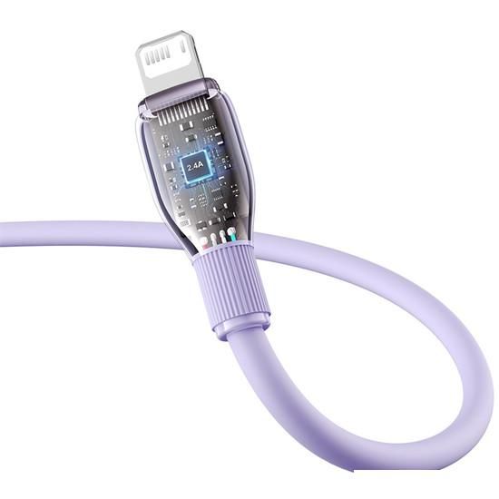 Кабель Baseus Pudding Series Fast Charging Cable 2.4A USB Type-A - Lightning (1.2 м, фиолетовый)