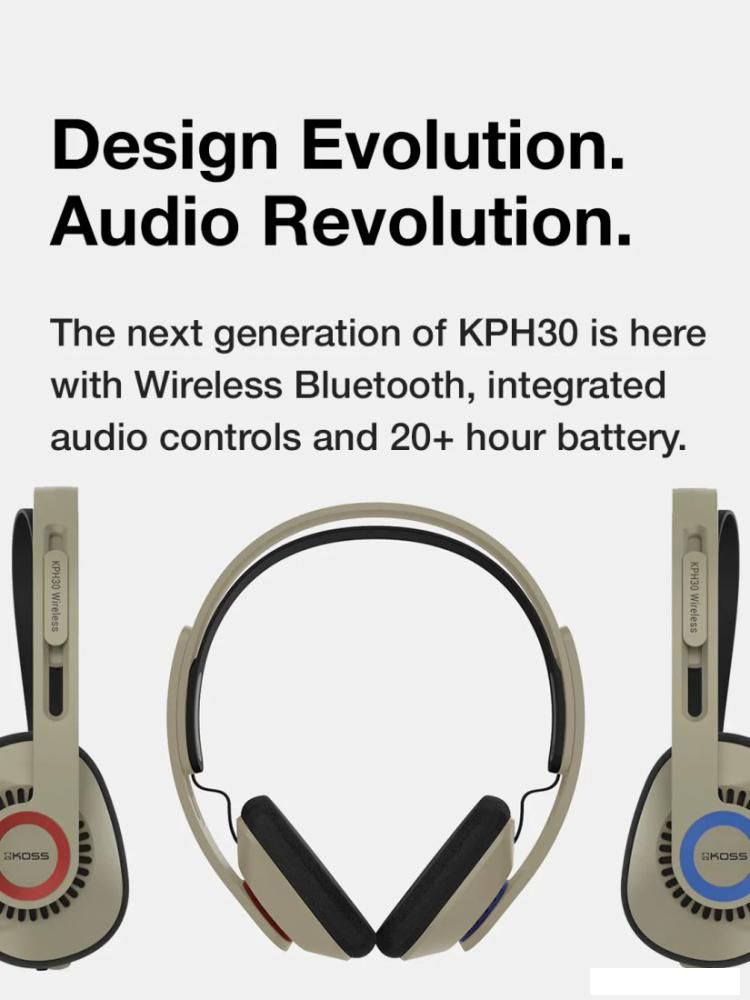 Наушники KOSS KPH30 Wireless (бежевый)