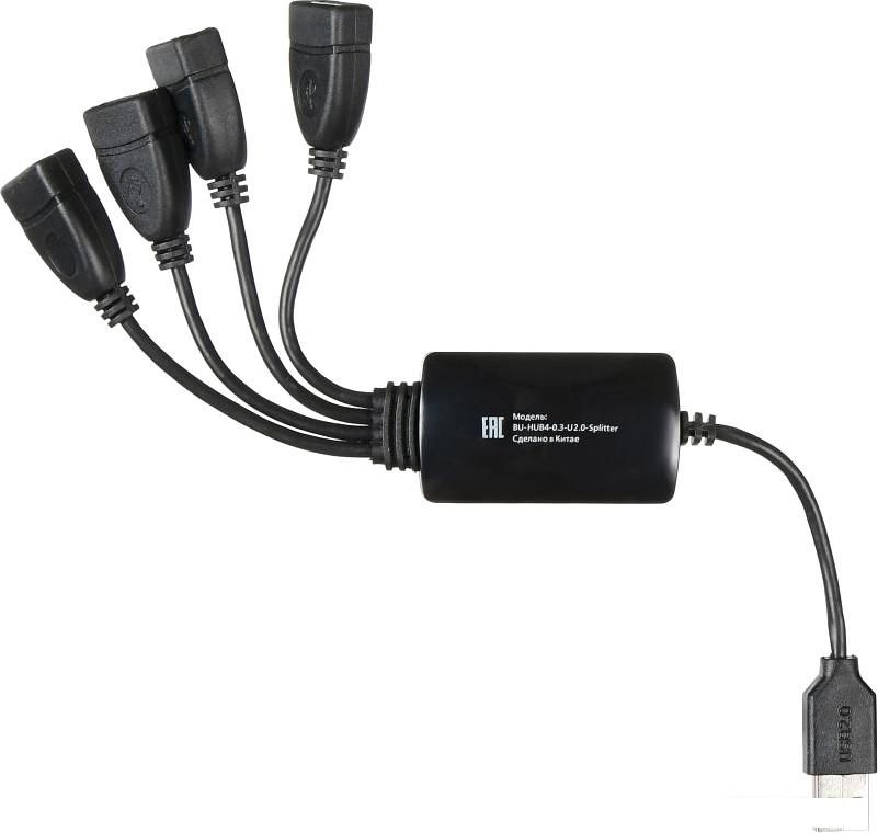 USB-хаб  Buro BU-HUB4-0.3-U2.0-Splitter
