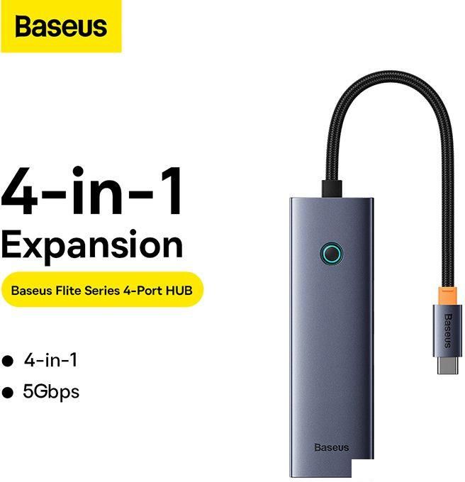 USB-хаб  Baseus Flite Series 4-Port USB-C Hub B0005280A813-03