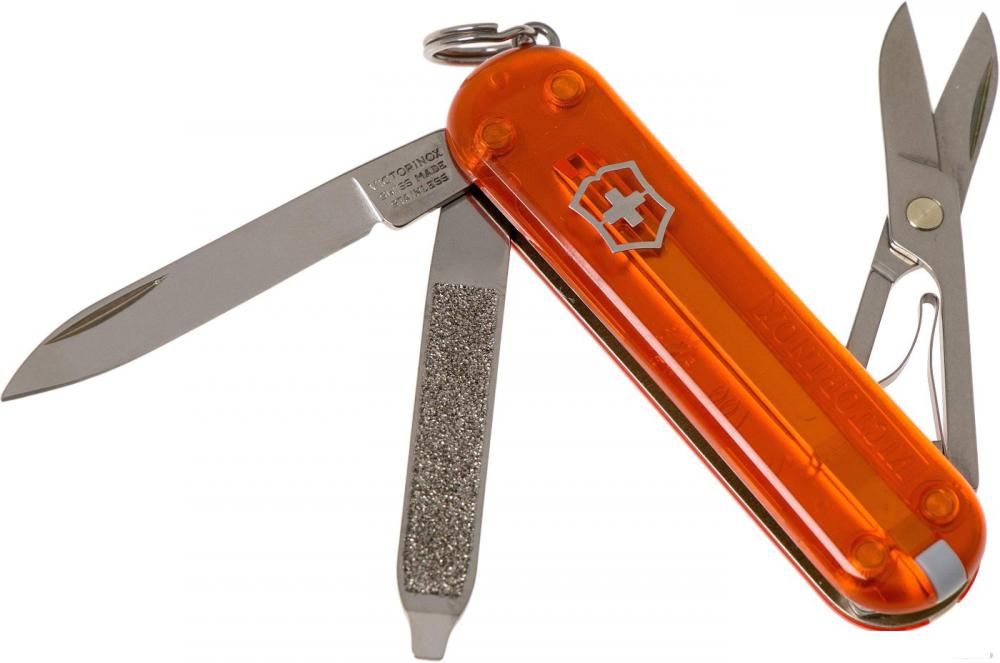 Мультитул Victorinox Classic SD Transparent (оранжевый)