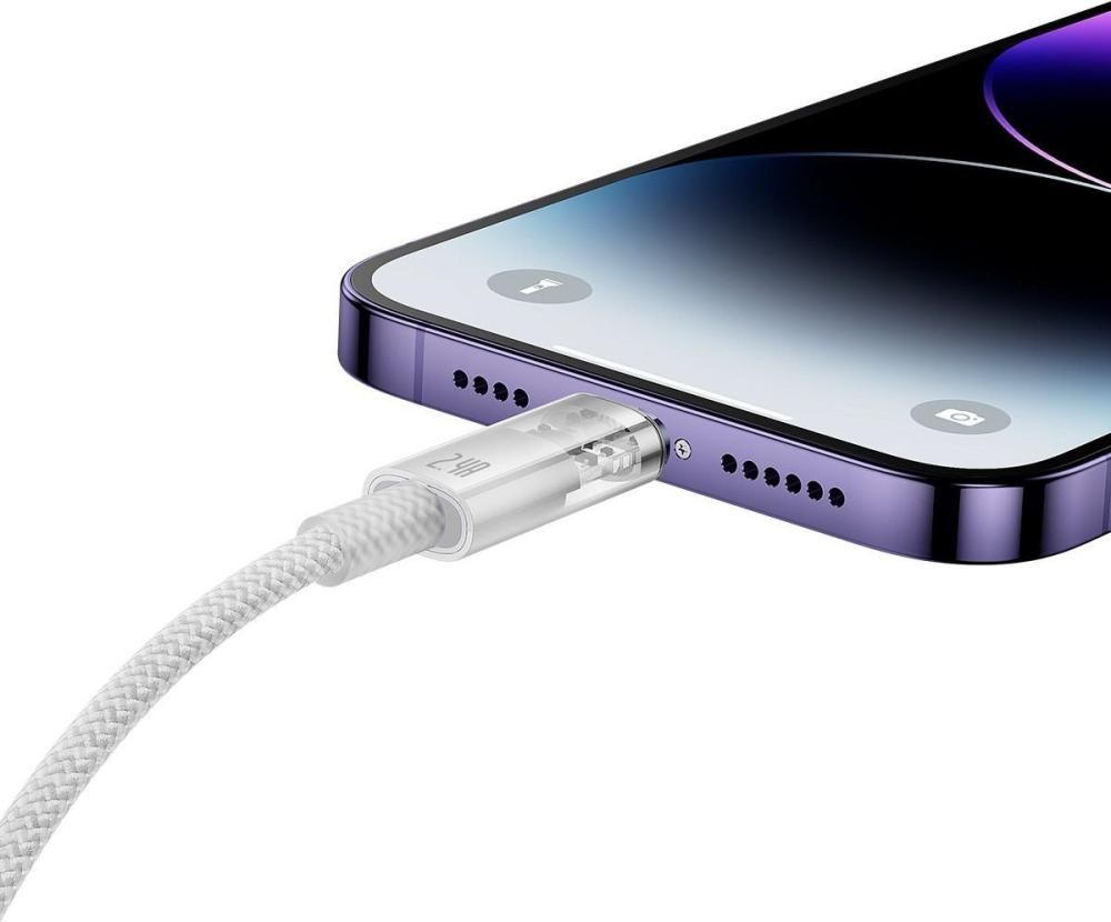 Кабель Baseus Explorer Series Fast Charging Cable with Smart Temperature Control 2.4A USB Type-A - Lightning (2 м, белый)