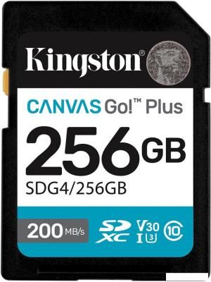 Карты памяти Kingston Canvas Go! Plus SDXC 256GB SDG4/256GB