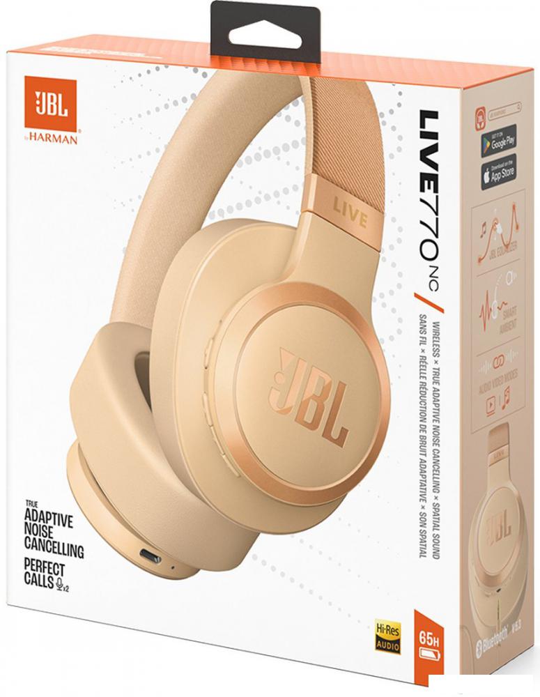 Наушники JBL Live 770NC (бежевый/золотистый)