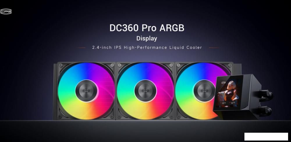 Система жидкостного охлаждения для процессора PCCooler DC360 Pro ARGB Display (черный)