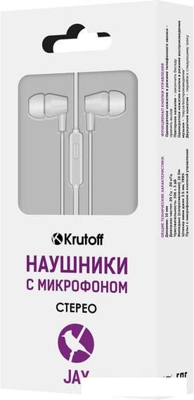 Наушники Krutoff Jay (белый)