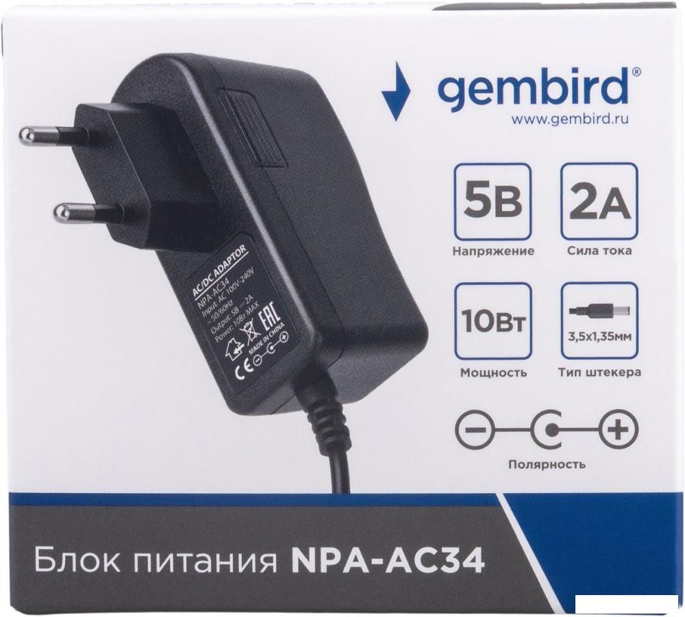 Адаптер питания Gembird NPA-AC34