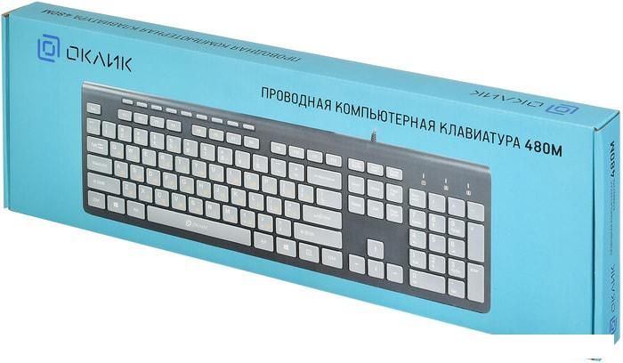 Клавиатура Оклик 480M (черный/серый)