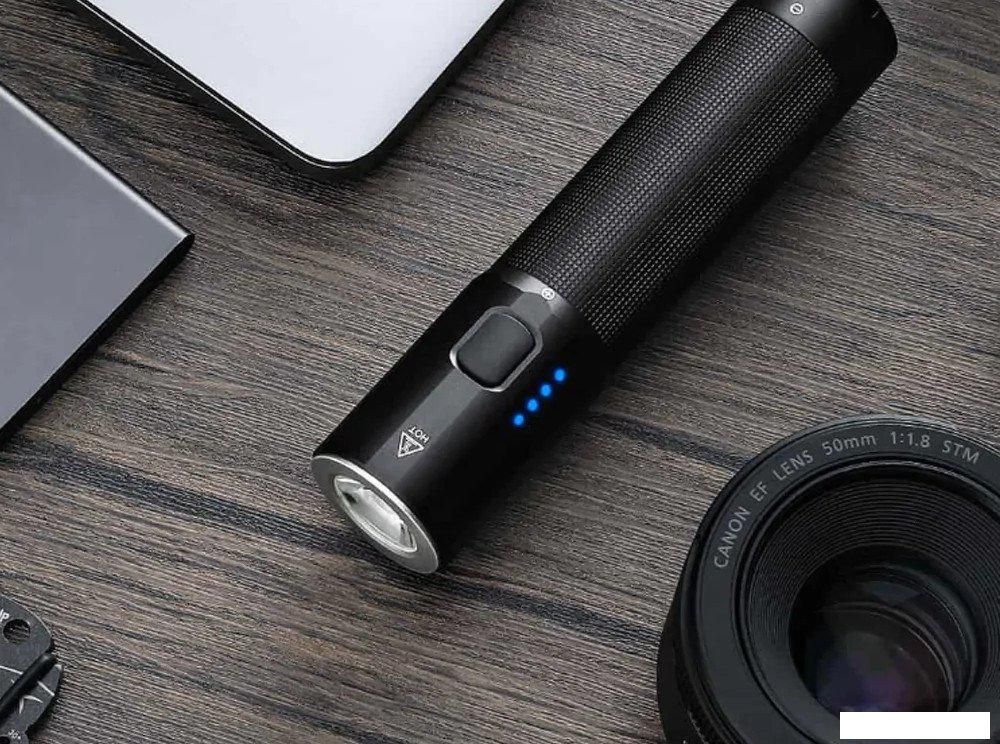 Фонарь NexTool Outdoor Strong Light Small Straight Flashlight (черный)