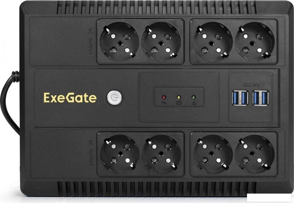 Источник бесперебойного питания ExeGate Neo NNB-1000.LED.AVR.8SH.CH EX293855RUS