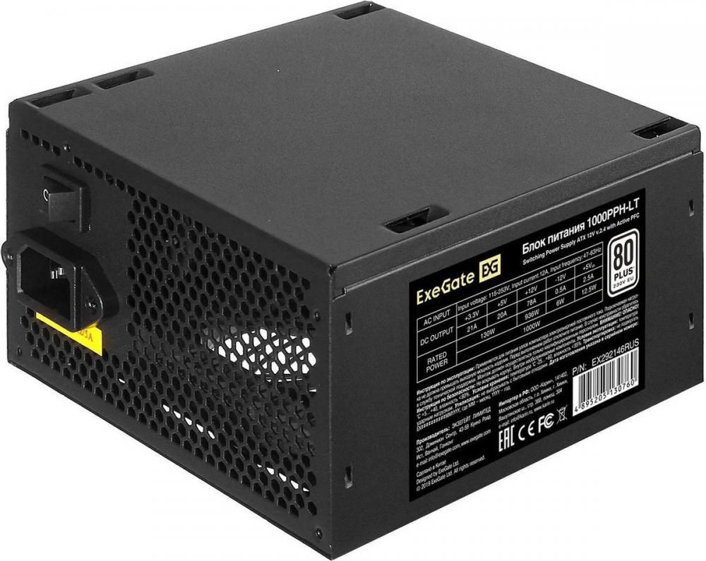 Блок питания ExeGate 1000PPH-LT 80 Plus EX292146RUS-OEM