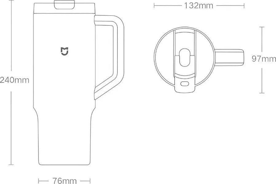 Термокружка Xiaomi Mijia Sippy Cup MJXGB01RM 1 л (розовый)