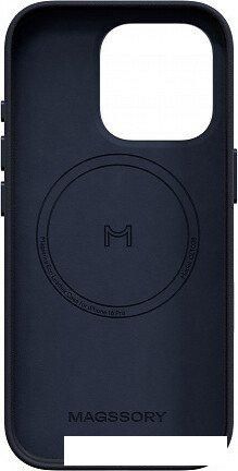 Чехол для телефона Magssory Eco Leather Case Blue для iPhone 16 Pro CLT028b